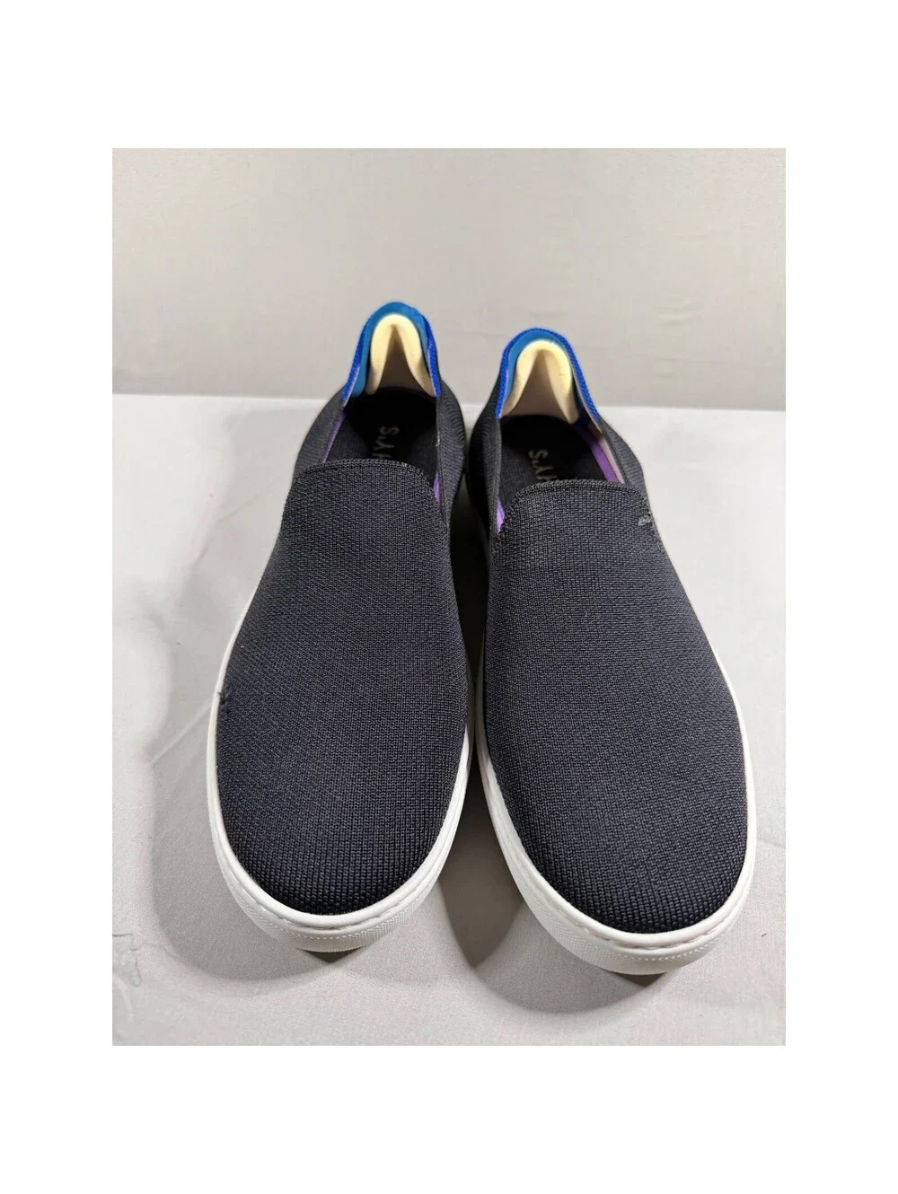 Rothy's The Sneaker Black Solid Slip On Knit Shoes Womens Size 9